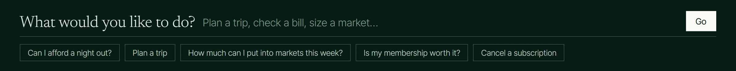 The question box, in the FinFuse app